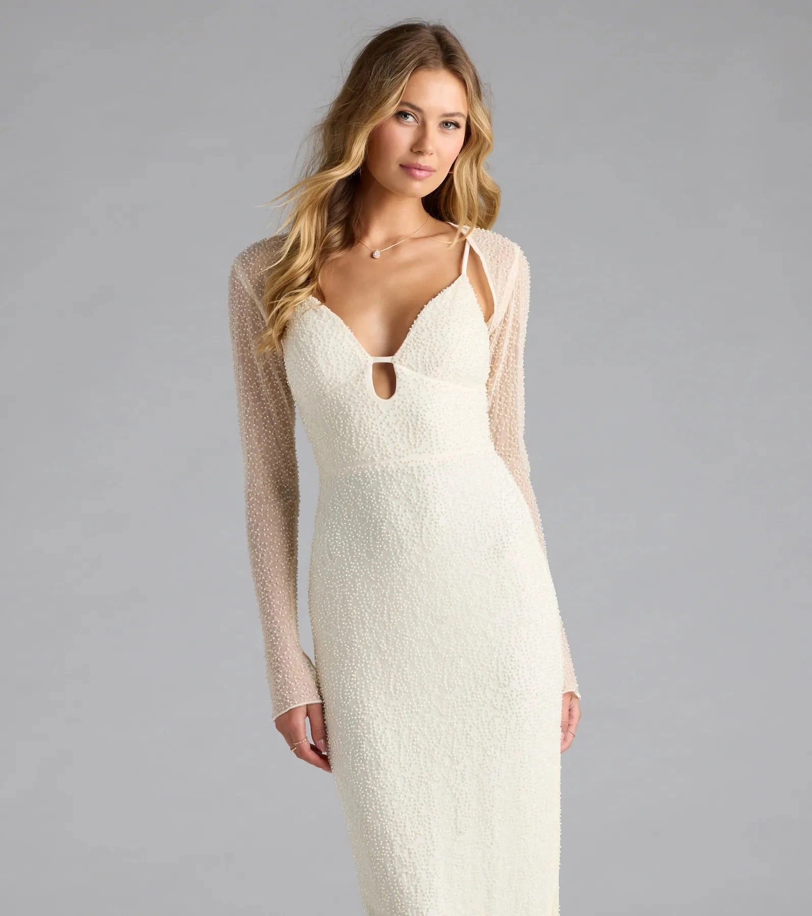 Bohemian Chic Bolero: Dazzling Beads, Sheer Mesh, Effortless Luxe.